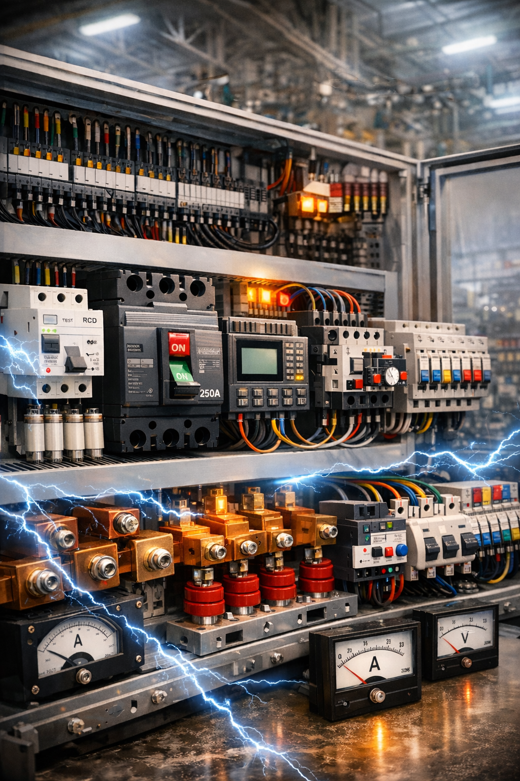 ۱۰ تجهیز مهم تابلو برق صنعتی که باید بشناسید