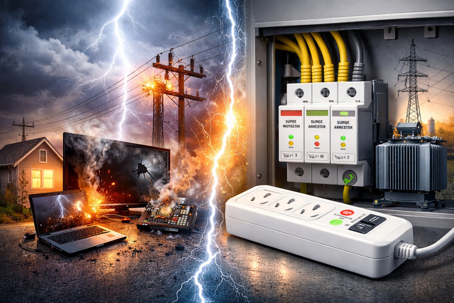 محافظ ولتاژ و برقگیر: حفاظت تجهیزات در برابر نوسانات برق