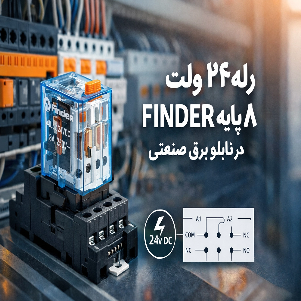 بررسی کاربرد و مشخصات فنی رله ۲۴ ولت ۸ پایه فیندر در تابلو برق
