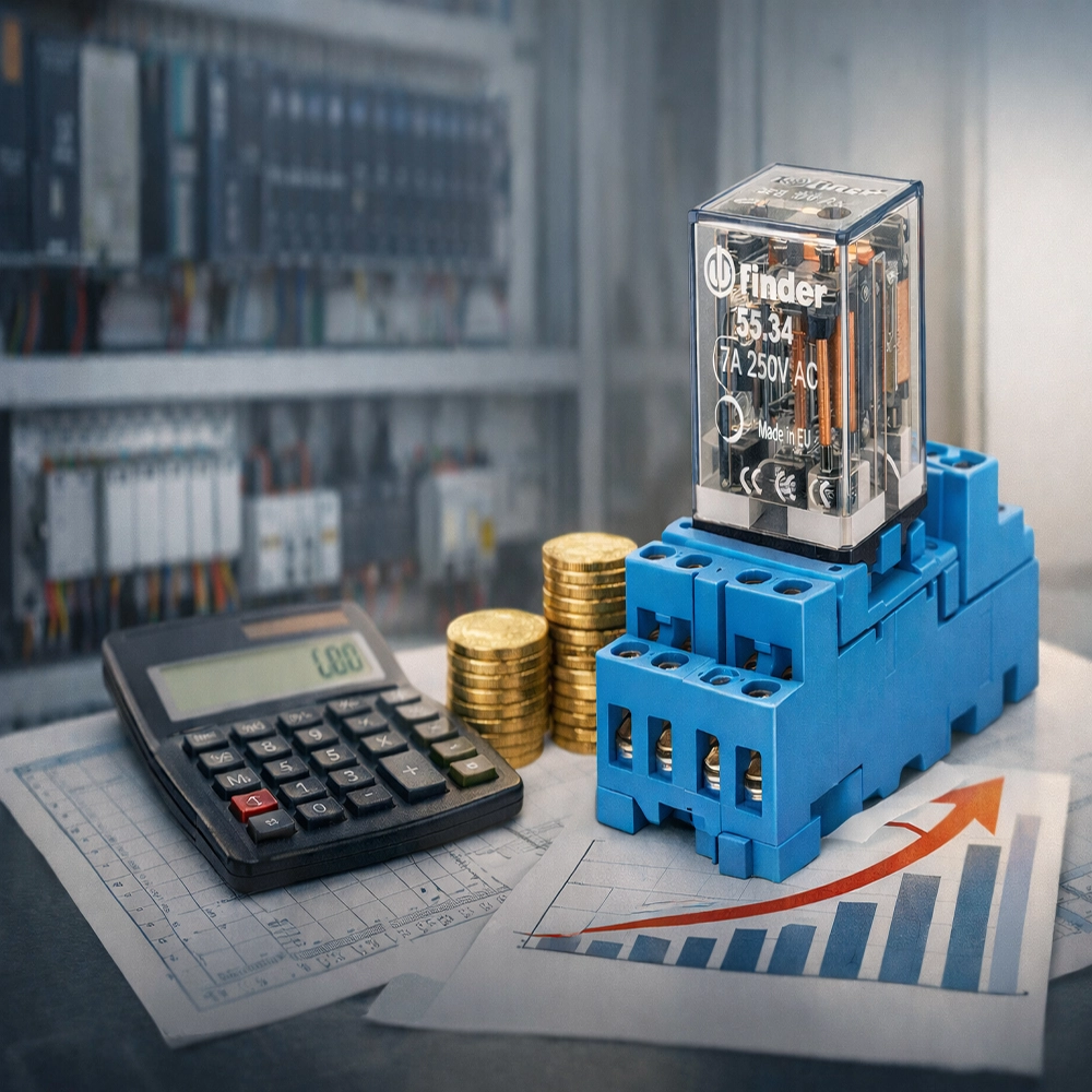تحلیل قیمت رله Finder 55.34 راهنمای جامع انتخاب و بودجه‌بندی پروژه‌های برقی