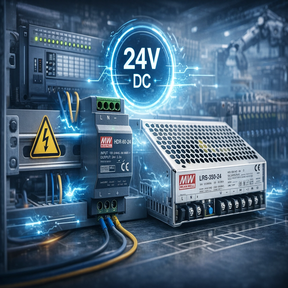 چرا منبع تغذیه ۲۴ ولت مین ول بهترین انتخاب برای اتوماسیون صنعتی است؟