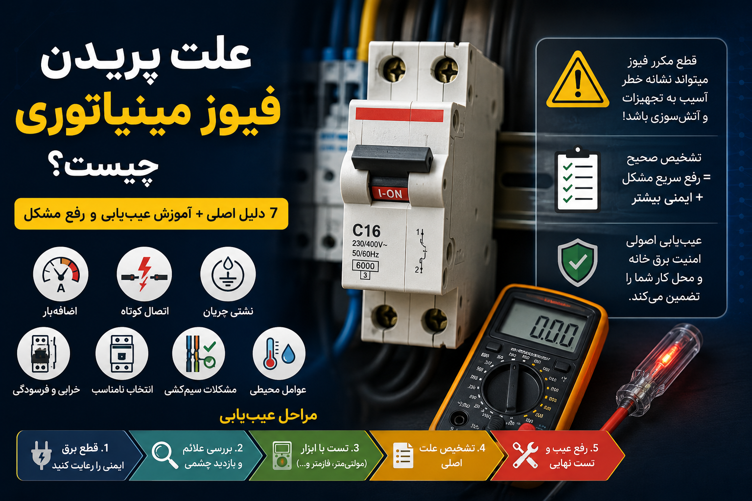 علت پریدن مکرر فیوز مینیاتوری
